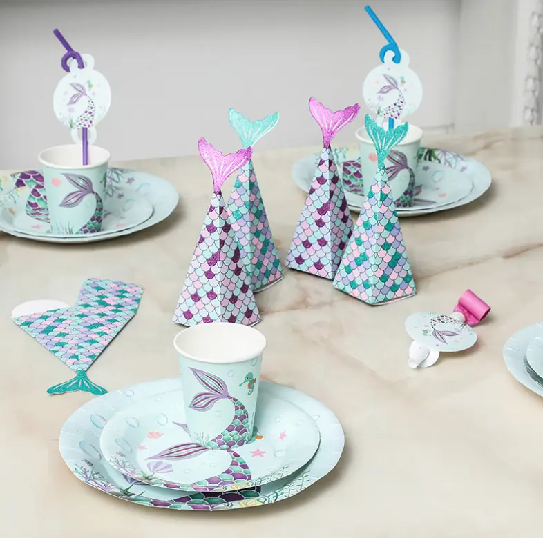 Wholesale Mermaid Gift Box from China Suppliers - Glitter Scale Design Birthday Party Favor Boxes from Factory