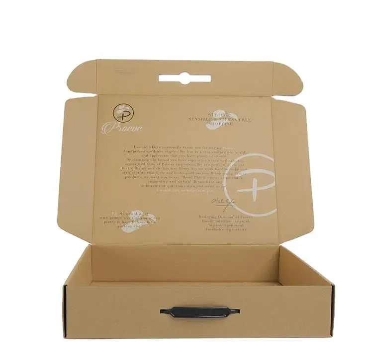 China Suppliers Corrugated Folding Mailer Box with Handle - Lightweight Cardboard Carrying Case from Factory