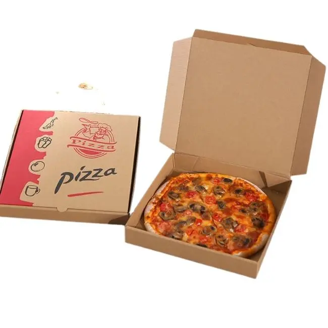Cheap Factory Direct Recyclable Corrugated Carton Wholesale Custom Printed 16 14 12 10 Inch Pizza Box Packaging with logo Manufacturers, Supplier