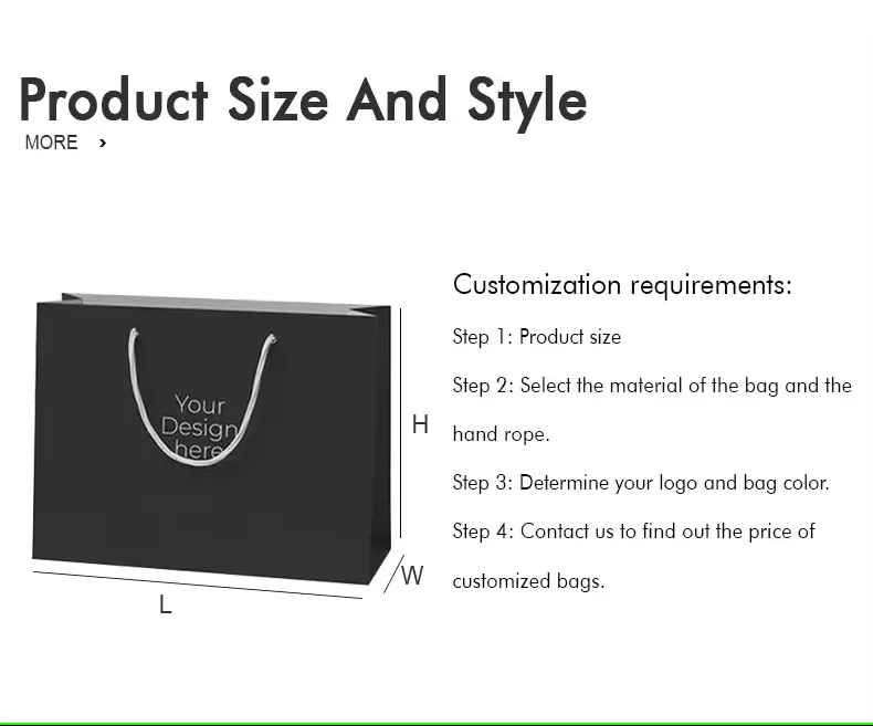 Product size specifications