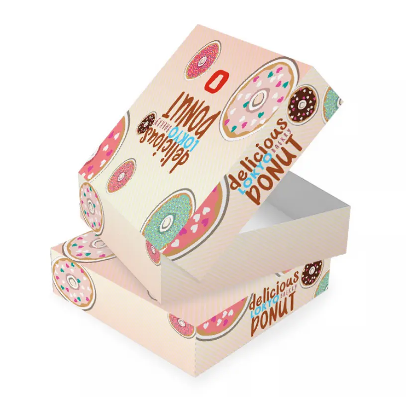 OEM Auto Popup Baking Box Cookies Pastry Bread Donut Box Dessert Muffin Packing Box Factory, Factories