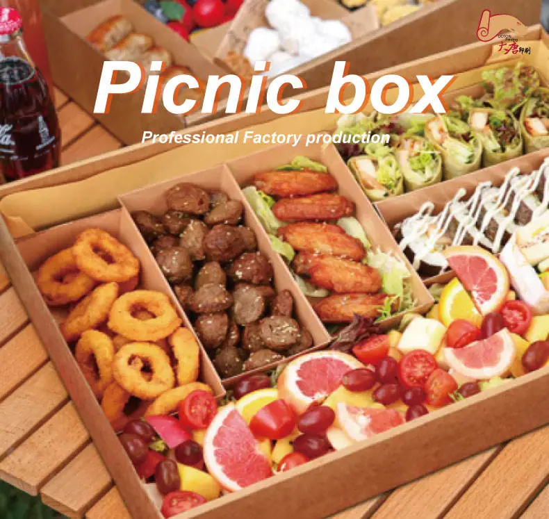China Suppliers Factory Window Picnic Snack Dessert Box for Afternoon Tea, Cake, and Party Catering