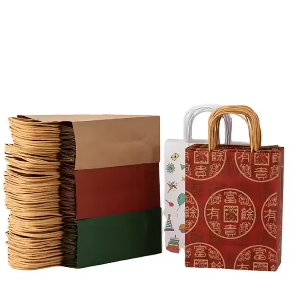 CE Certification Recyclable 250g Kraft Paper Bags with Handle - Custom OEM Design by China Factory Suppliers Manufacturer, Manufacturers