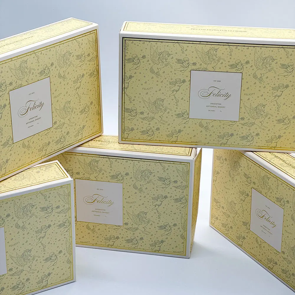 CE Certification Disposable Paper Box Cake Dessert Cookies Pastry Donuts Macaron Sushi Puff Tart Packaging Box Manufacturer, Factories