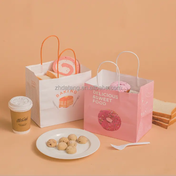 Wholesale Custom Kraft Paper Bag Tote for Gifts and Cakes - China Suppliers & Factory