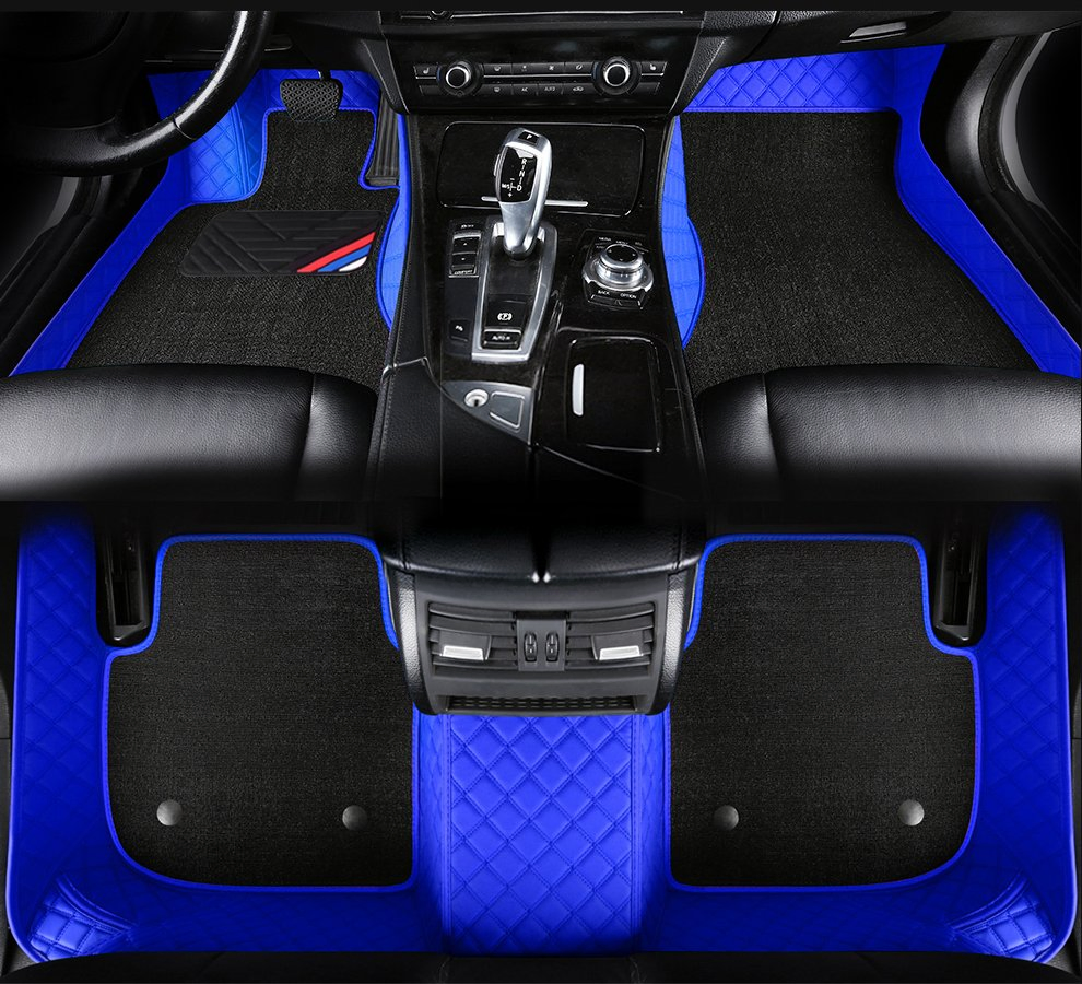 Juego Completo de Alfombrillas de Coche de Cuero Personalizadas para el Frente y la Parte Trasera, Lujo, Impermeables, Antideslizantes, Accesorios para Automóviles