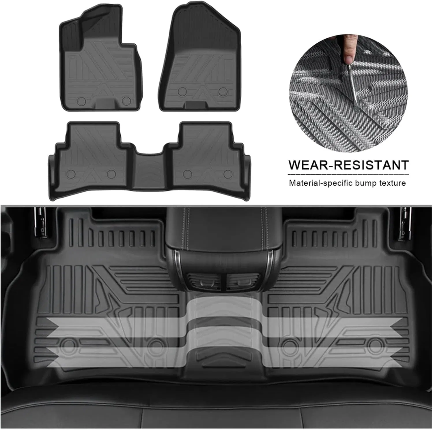 Alfombrillas de coche de TPE de alta resistencia para vehículos KIA Kx5
