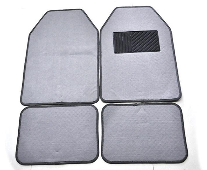 4PCS/Set Alfombrillas de coche de goma negra con PVC para SUV