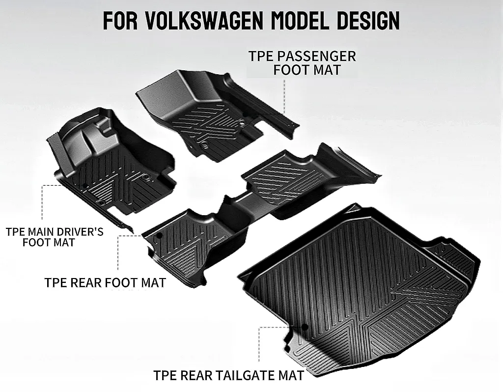 Alfombrillas de coche TPE de ajuste universal para Volkswagen Lavida Cross