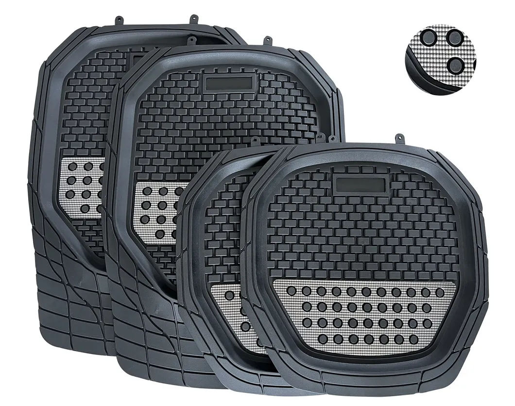 Mats de coche universales de PVC impermeables de piezas de cuero personalizadas 5D 3D 4