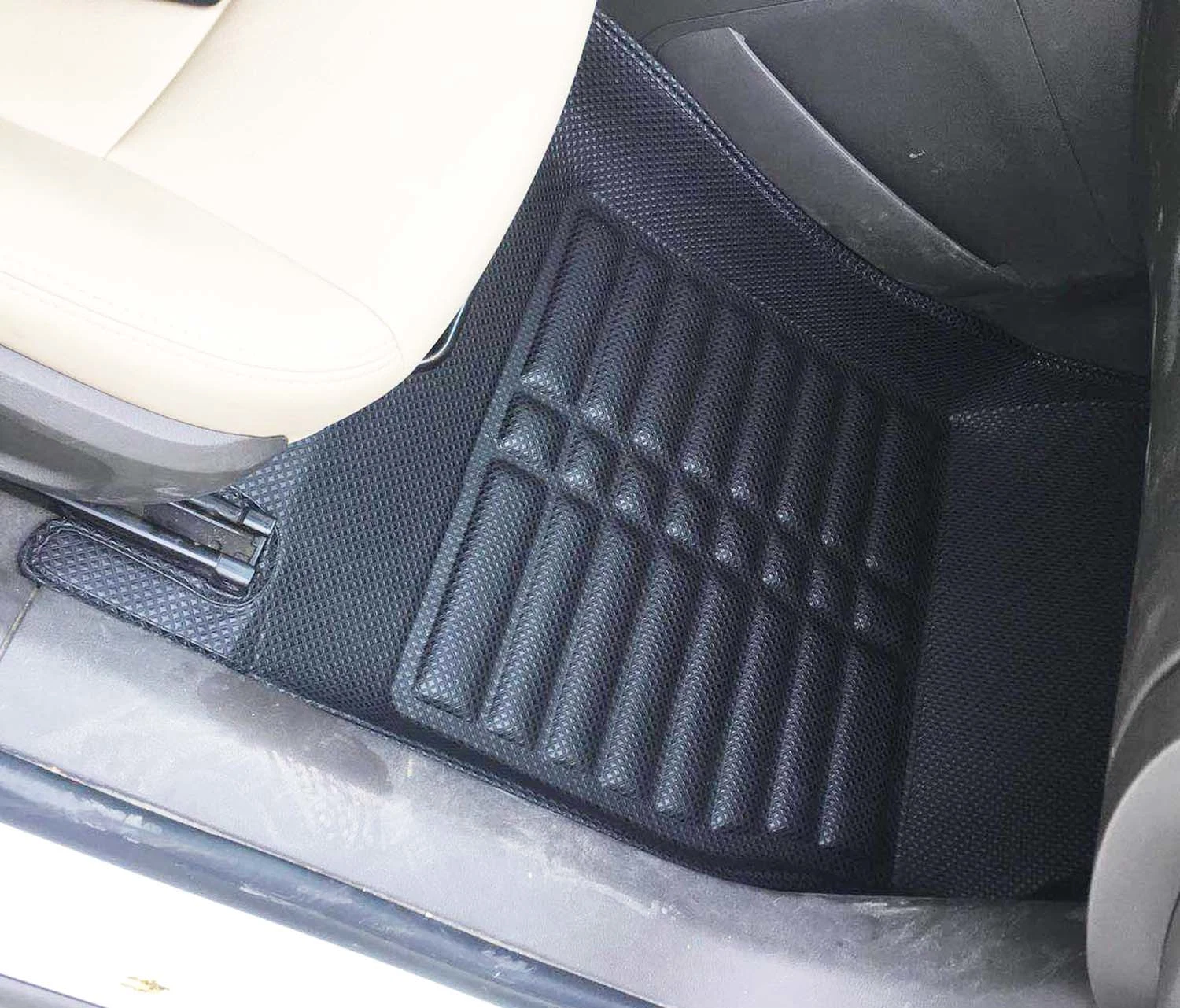 Alfombrillas de coche de PVC de alta calidad 3D alfombrilla de coche de cuero de PVC personalizada