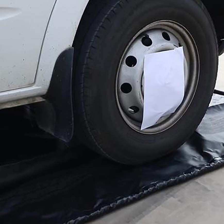 Alfombrilla de lavado de coches de PVC resistente con bermas plegables para proteger el suelo del garaje, fácil de almacenar y para el mantenimiento del vehículo