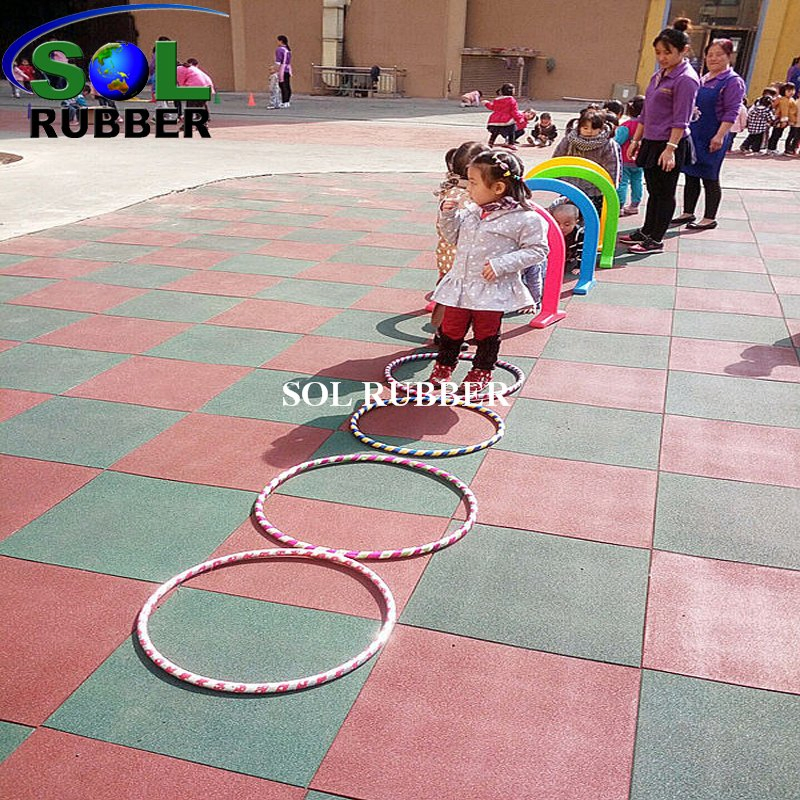 Loseta de goma para parque infantil al aire libre, alfombra de goma