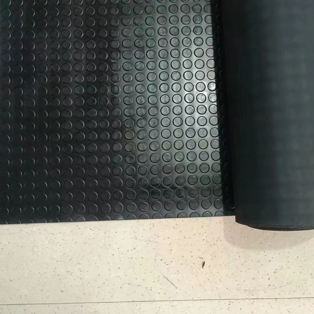 Alfombrilla de goma redonda negra SBR reciclada para automóvil