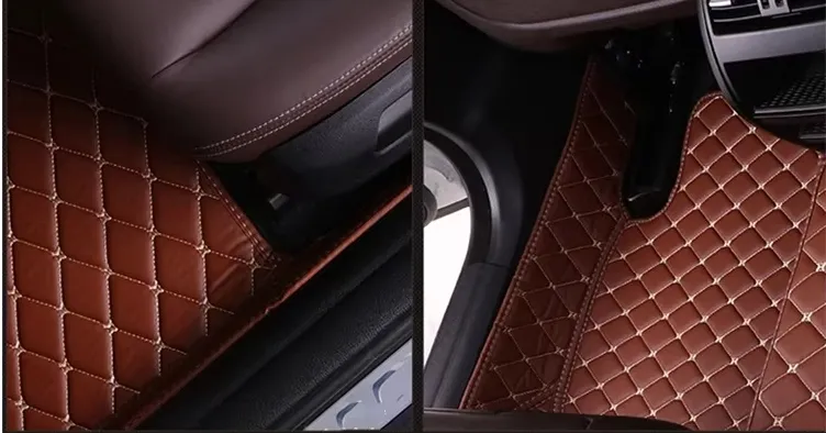 Alfombrillas de coche de cuero de alta calidad, completamente envolventes, de material impermeable de alta gama, antimicrobiano