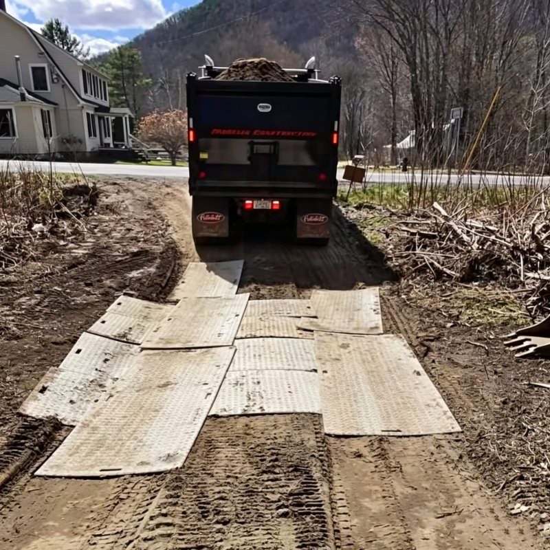 Mata de protección de carretera HDPE al por mayor, anti-rotura, piso de acceso de alta resistencia para vehículos en terrenos fangosos, mata de carretera temporal