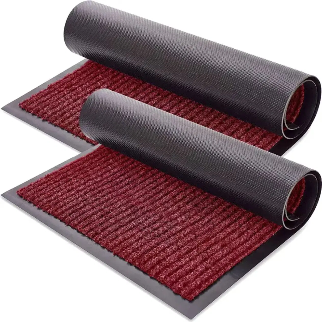 Alfombra de puerta de PVC duradera para todas las condiciones climáticas y fácil limpieza