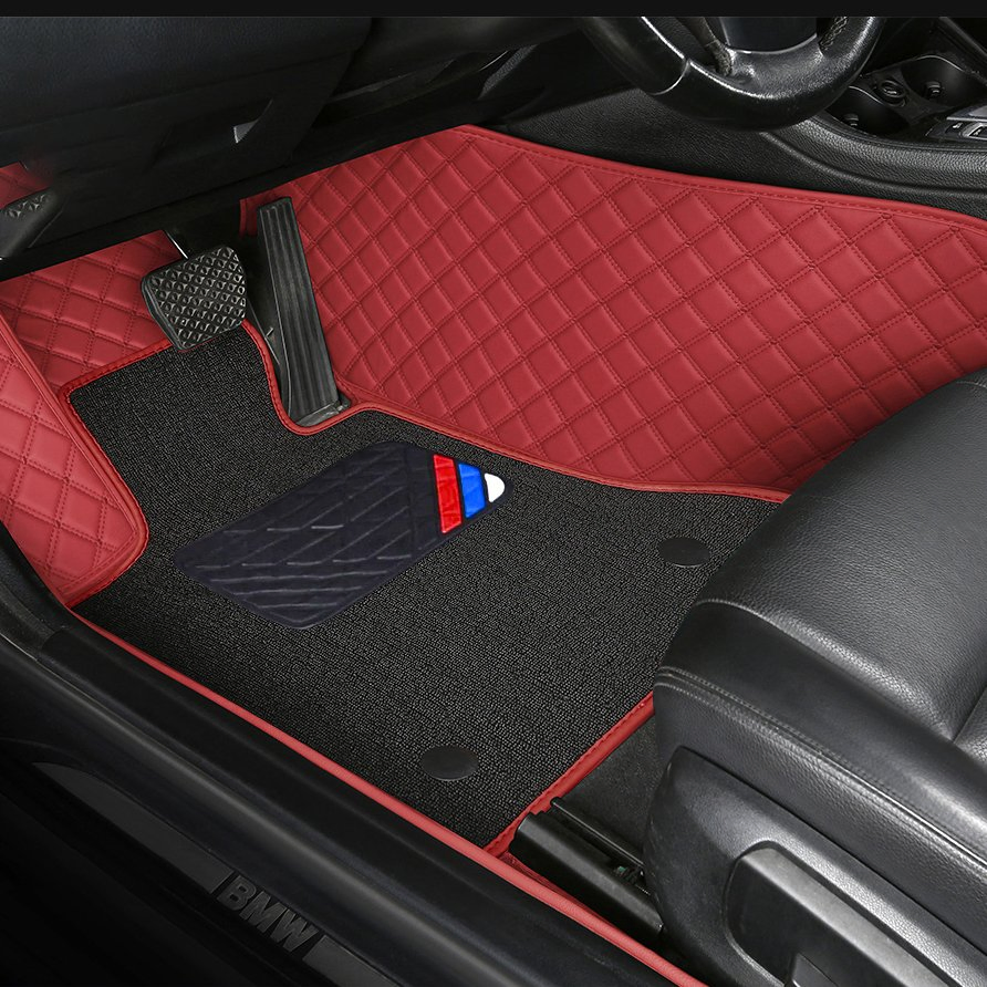 Juego Completo de Alfombrillas de Coche de Cuero Personalizadas para el Frente y la Parte Trasera, Lujo, Impermeables, Antideslizantes, Accesorios para Automóviles