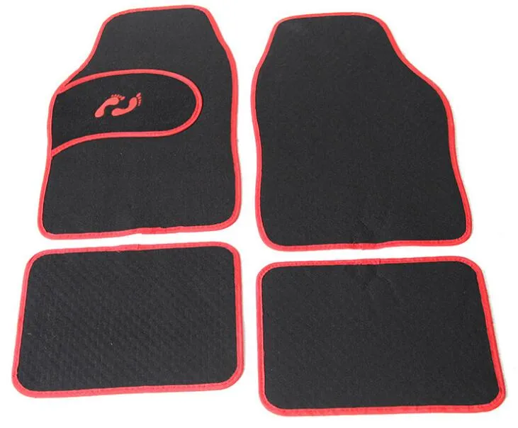 4PCS/Set Alfombrillas de coche universales antideslizantes de cuero PVC