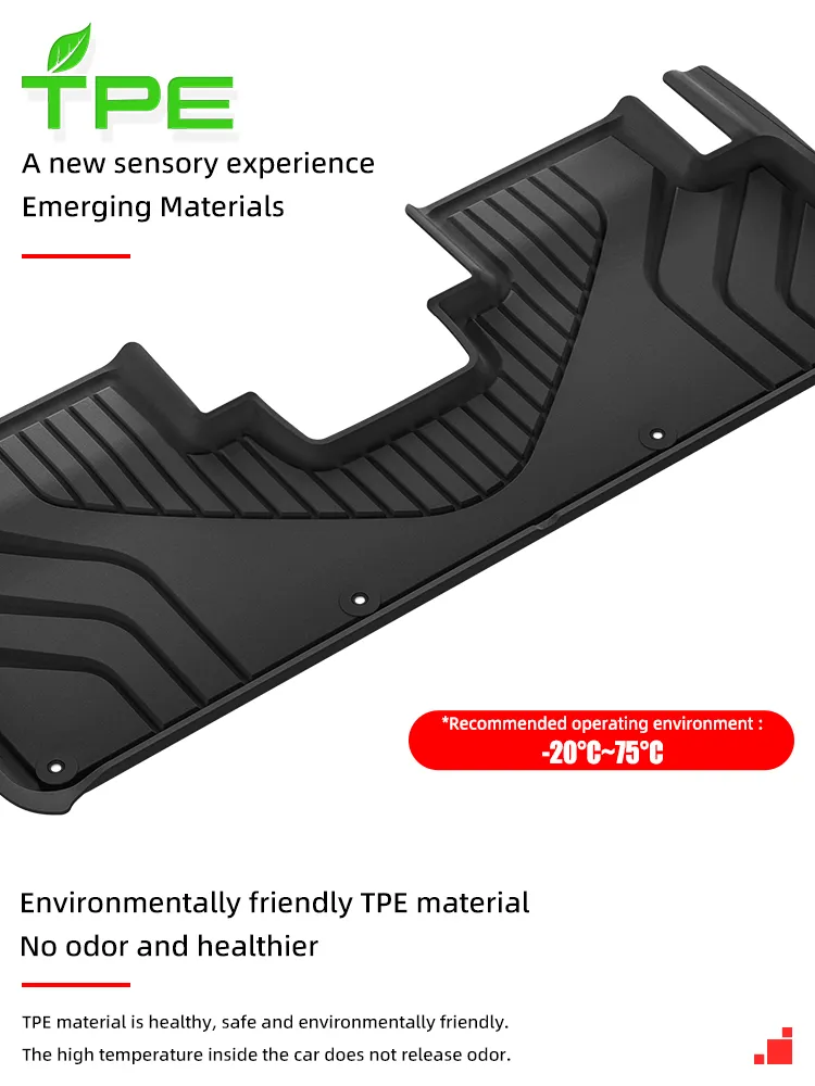 Venta Caliente 3D Alfombrillas de Suelo Impermeables Alfombrillas de Coche Antideslizantes Alfombrilla de Suelo de Coche de Moldeo por Inyección TPE para Lixiang L6 PRO 2024