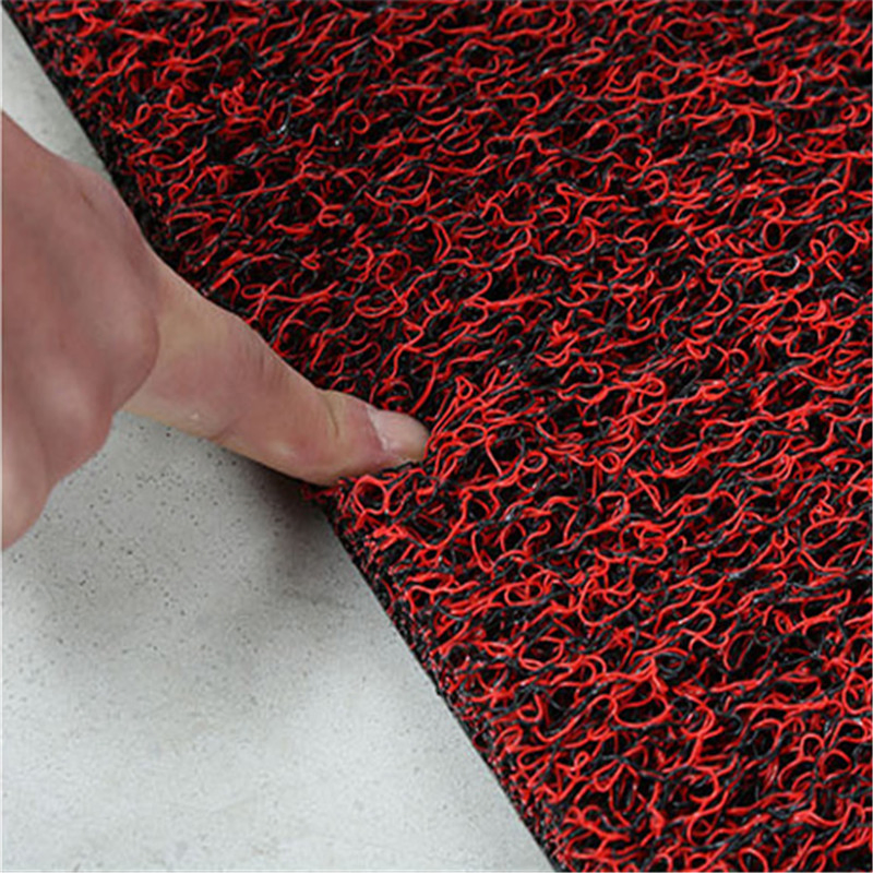 Alfombrilla de coche de PVC con diseño de doble color y respaldo de clavos en forma de espiga / Alfombrilla de coche de PVC en espiral con respaldo de clavos en forma de espiga