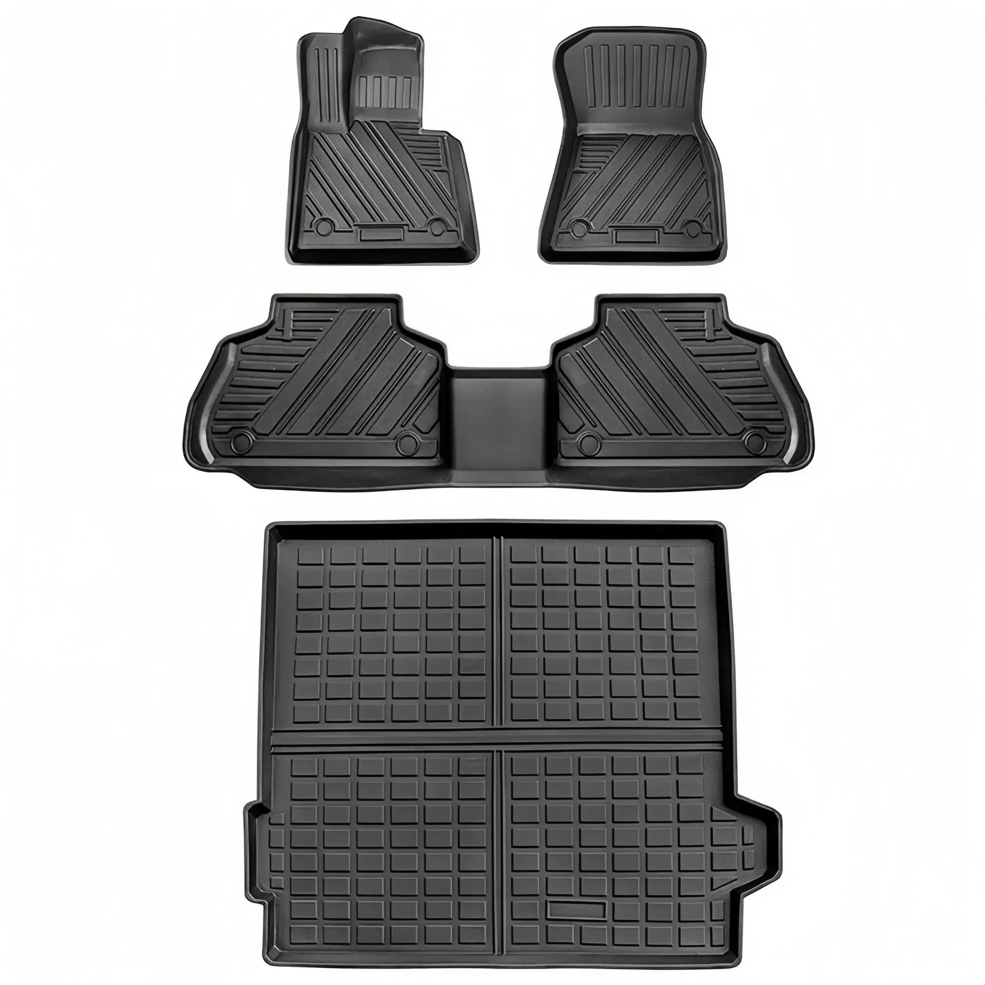 4/5 Alfombrillas de coche universales PCS TPE de doble capa, protección contra todas las condiciones climáticas, totalmente cubiertas y antideslizantes para Bbmmww