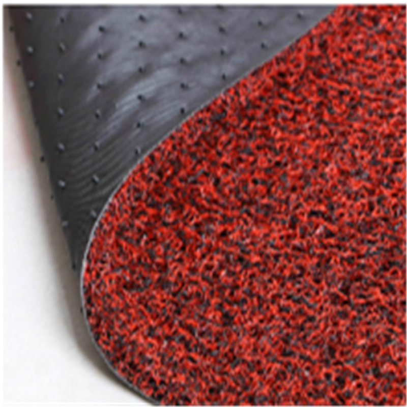 Alfombrilla de coche de PVC con diseño de doble color y respaldo de clavos en forma de espiga / Alfombrilla de coche de PVC en espiral con respaldo de clavos en forma de espiga