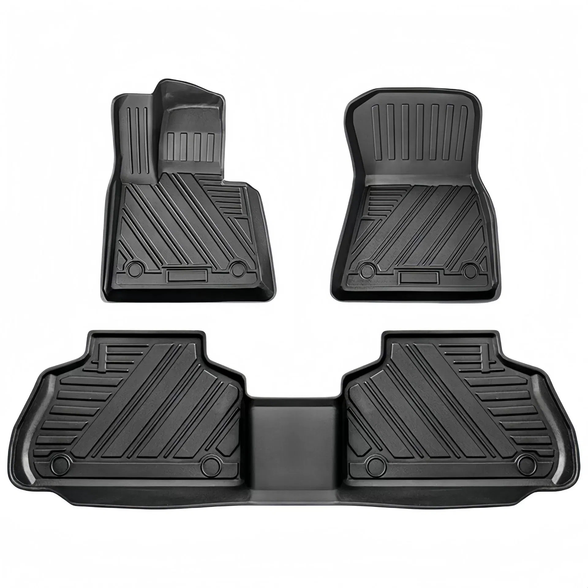 4/5 Alfombrillas de coche universales PCS TPE de doble capa, protección contra todas las condiciones climáticas, totalmente cubiertas y antideslizantes para Bbmmww