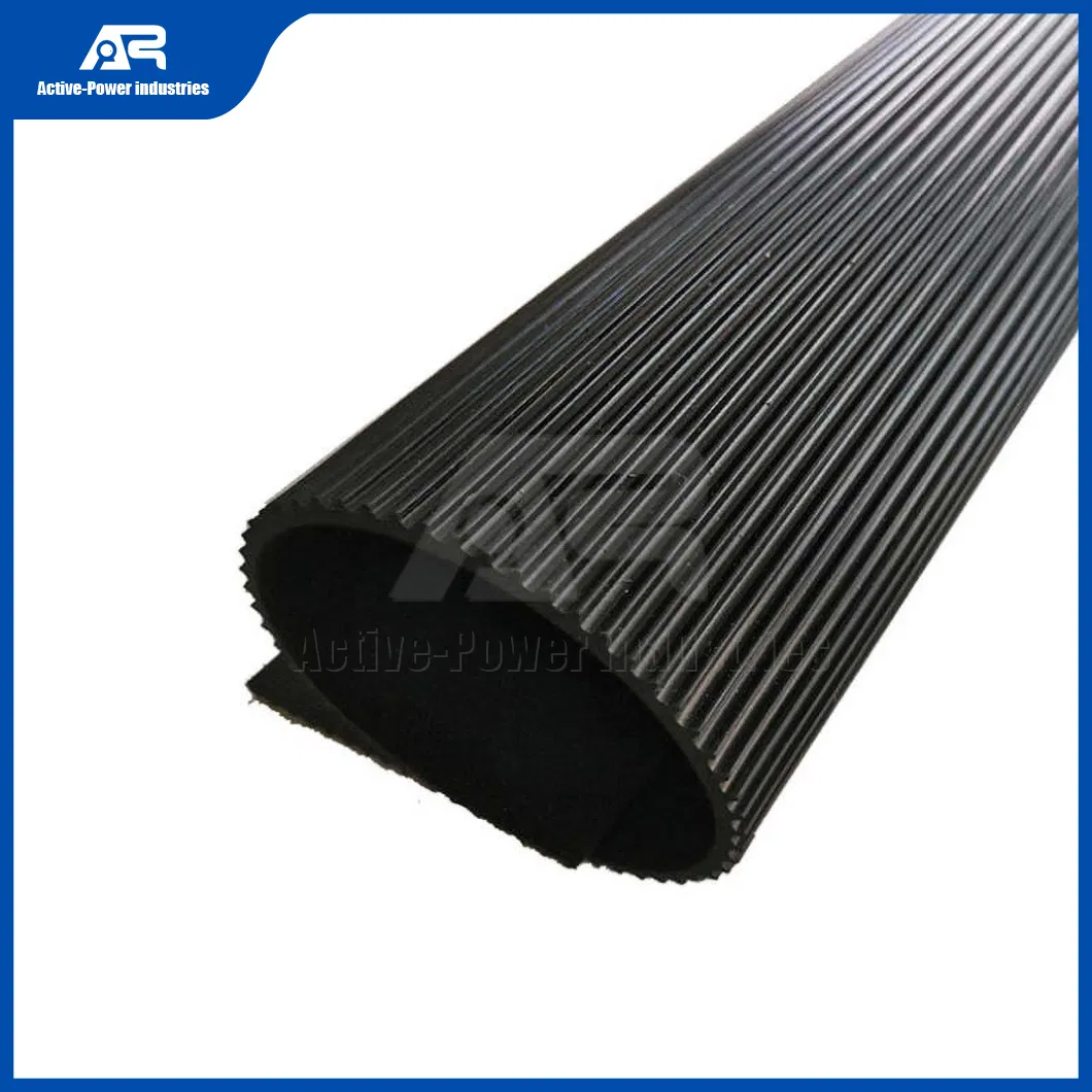 Distribuidor de Suelos de Caucho para Deportes de Active Power Industries en China, Alfombra de Caucho Reciclado Negra con Estrías Finas/Anchas para Automóviles