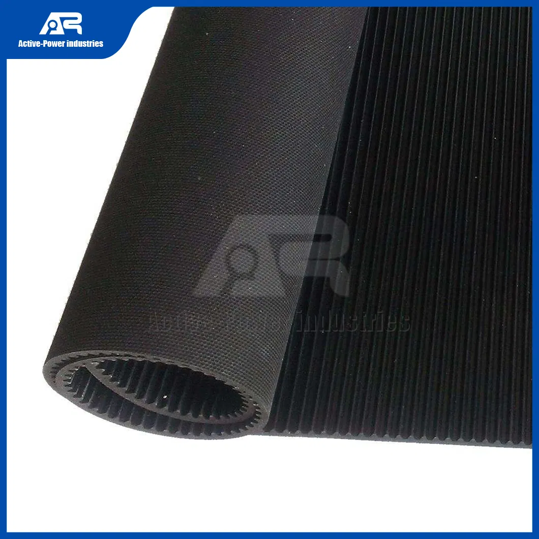 Distribuidor de Suelos de Caucho para Deportes en China, Alfombra de Caucho Reciclado Negra con Estrías Finas/Anchas para Automóviles