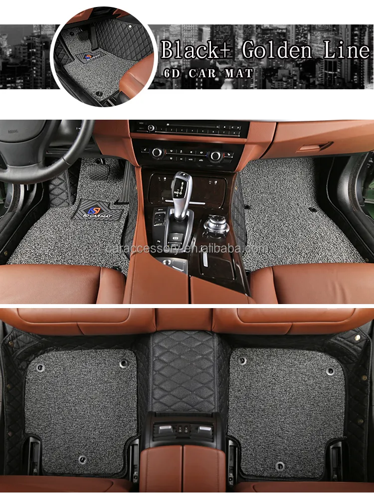 Costura a mano personalizada 5D/6D Alfombrillas de coche al por mayor Alfombrillas de coche Accesorios de coche Juego completo Uso para Tesla