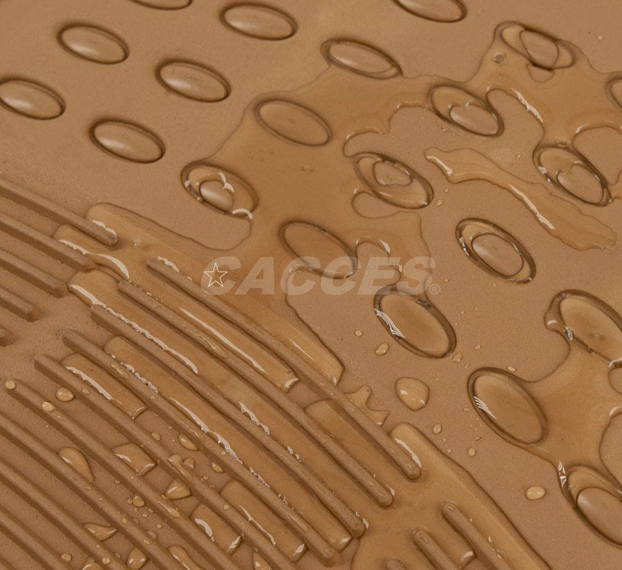 Cacces Originales 3 Pieza de Alfombrillas de Goma Pesadas para el Frente y el Reverso in-FM01p para Coche SUV Furgoneta y Camión, Negro - Protección de Suelo para Todas las Climas que se Ajusta a la Mayoría de los Vehículos