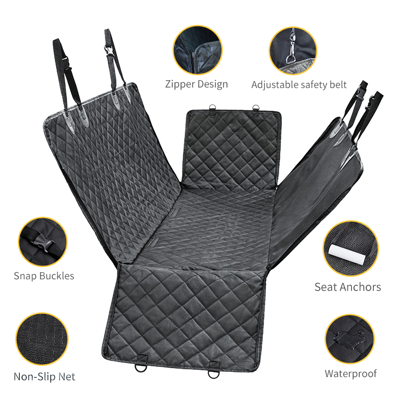 Manta para mascotas de coche personalizada, plegable y portátil, cubierta para el asiento trasero del coche para perros