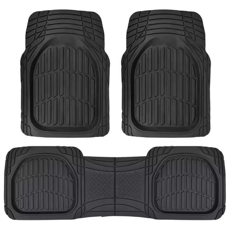 Impresionante y elegante tapete de coche universal de PVC resistente para todas las condiciones climáticas producido en China 3 pieza