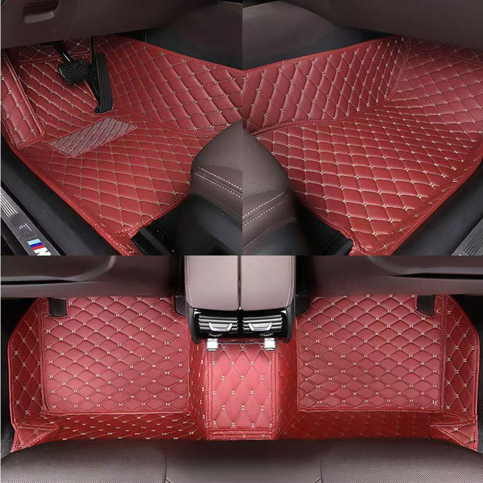Juego Completo de Alfombrillas de Coche Específicas Bien Ajustadas para el Interior Automotriz de Cuero de Lujo 5D 7D Alfombrillas de Suelo para Coche