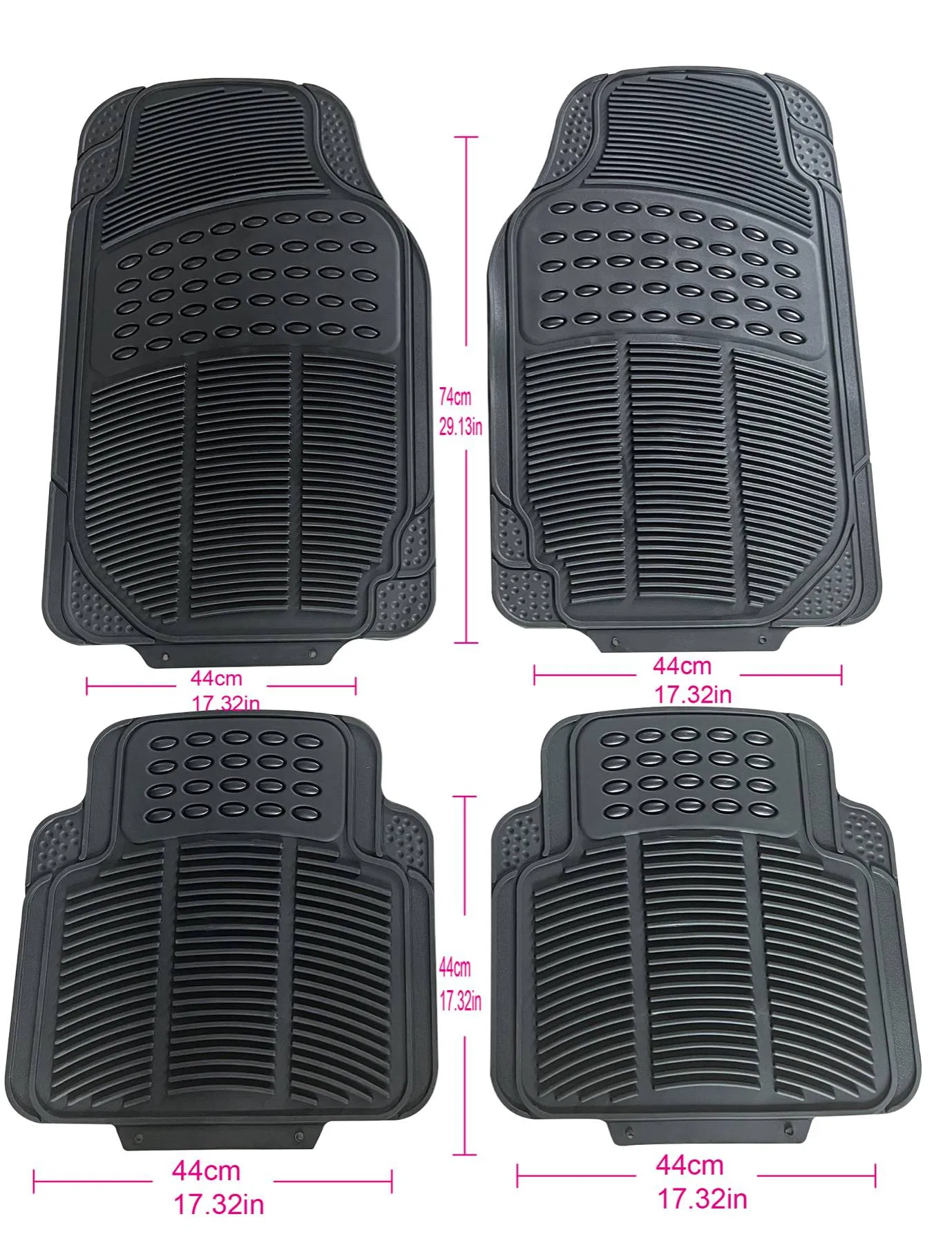 Alfombrillas de coche de PVC de látex duraderas y antideslizantes para todo tipo de clima 3D