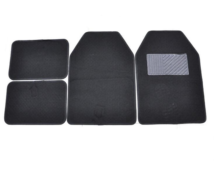 4PCS/Set Alfombrillas de coche de goma negra con PVC para SUV