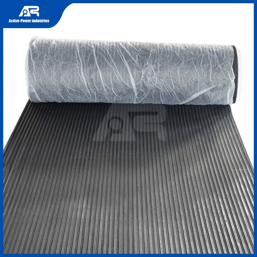 Fábrica de hojas de juntas de Active Power Industries en China, alfombra de goma de ribete ancho para coches y camiones, suelo de garaje