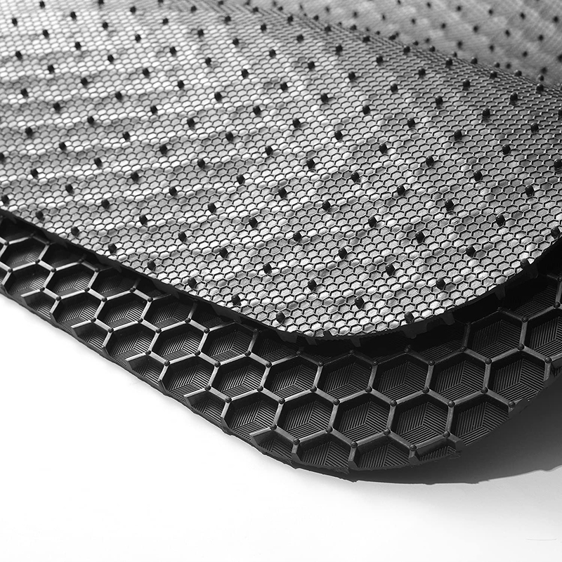 Alfombrillas de Piso Automotrices Universales de PVC Negro Flexible e Impermeable 4-Piece Delante y Detrás