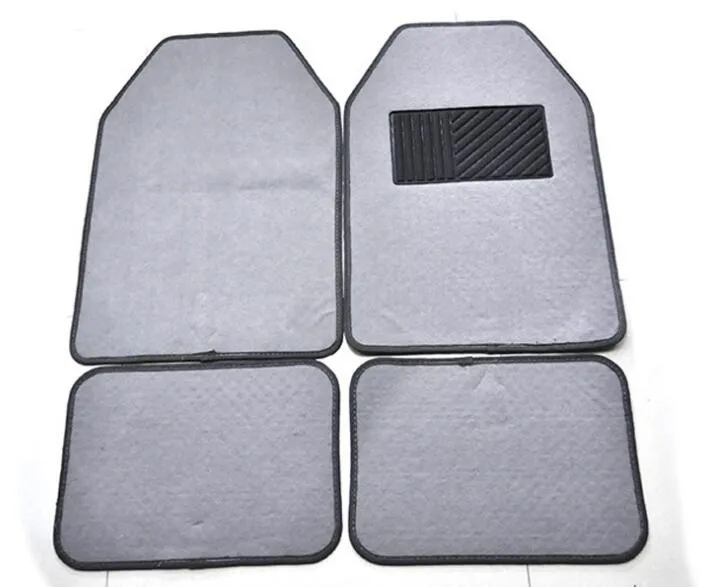 4PCS/Set Alfombrillas de coche de goma negra con PVC para SUV