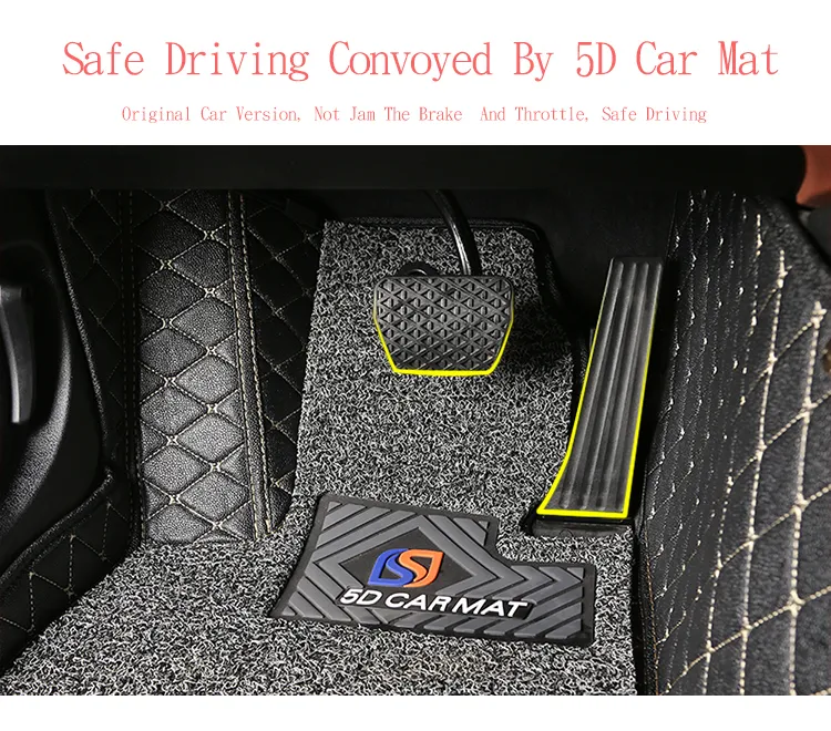 Ventas de fábrica Precio competitivo Alfombrillas de coche de mano 5D/6D/7D Antideslizantes Duraderas en uso Alfombrillas de suelo para coche Marca Sengar