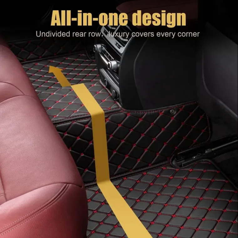 Alta Calidad Vende Cobertura Completa Impermeable 3D Cuero de Lujo Alfombrillas para Hombres y Mujeres 4 Piezas Alfombrillas para el Suelo de 99% de Los Autos