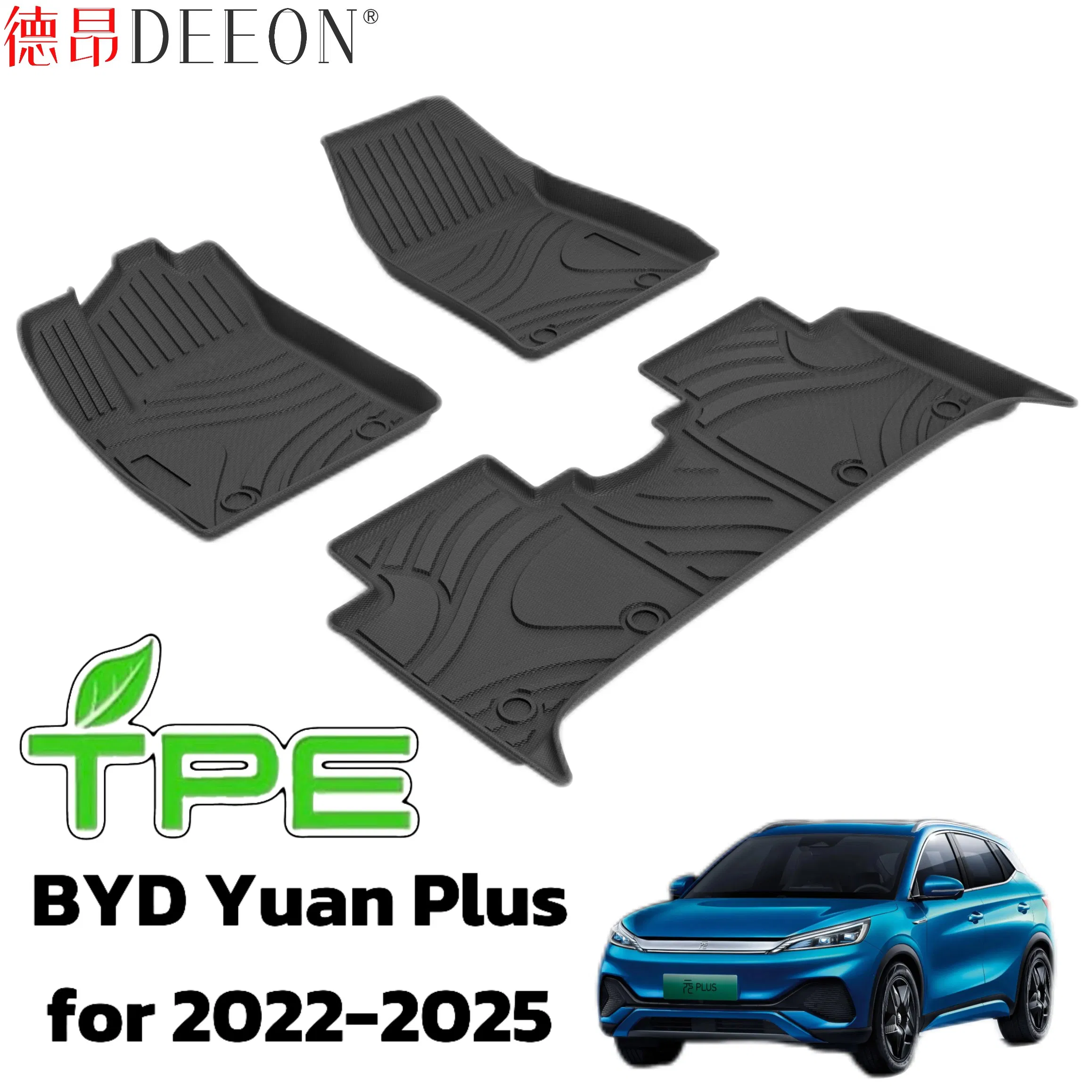 Alfombrilla de coche impermeable de TPE, accesorio para automóvil, alfombrilla para pies, alfombrilla para maletero para Byd