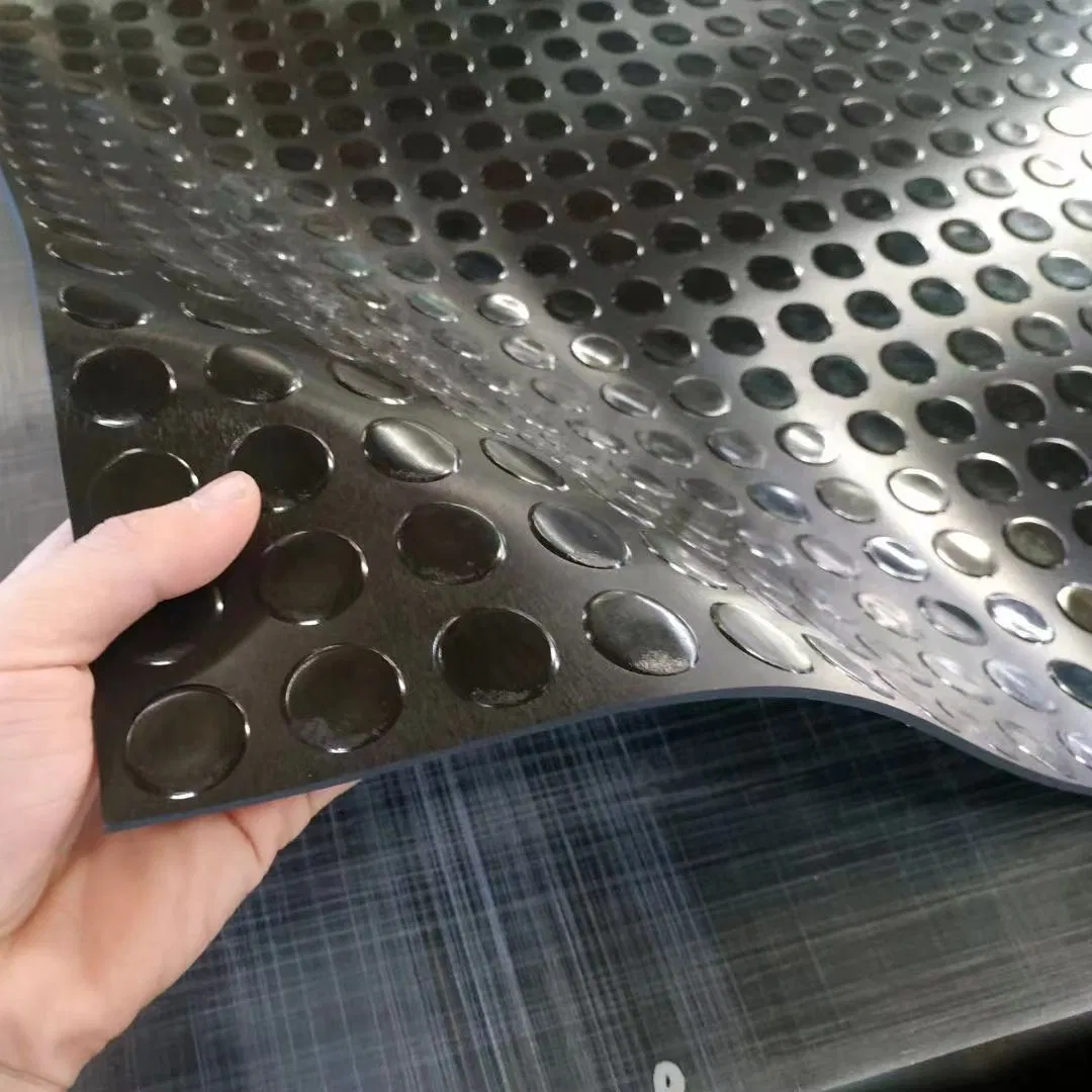 Alfombrilla de goma redonda negra SBR reciclada para automóvil