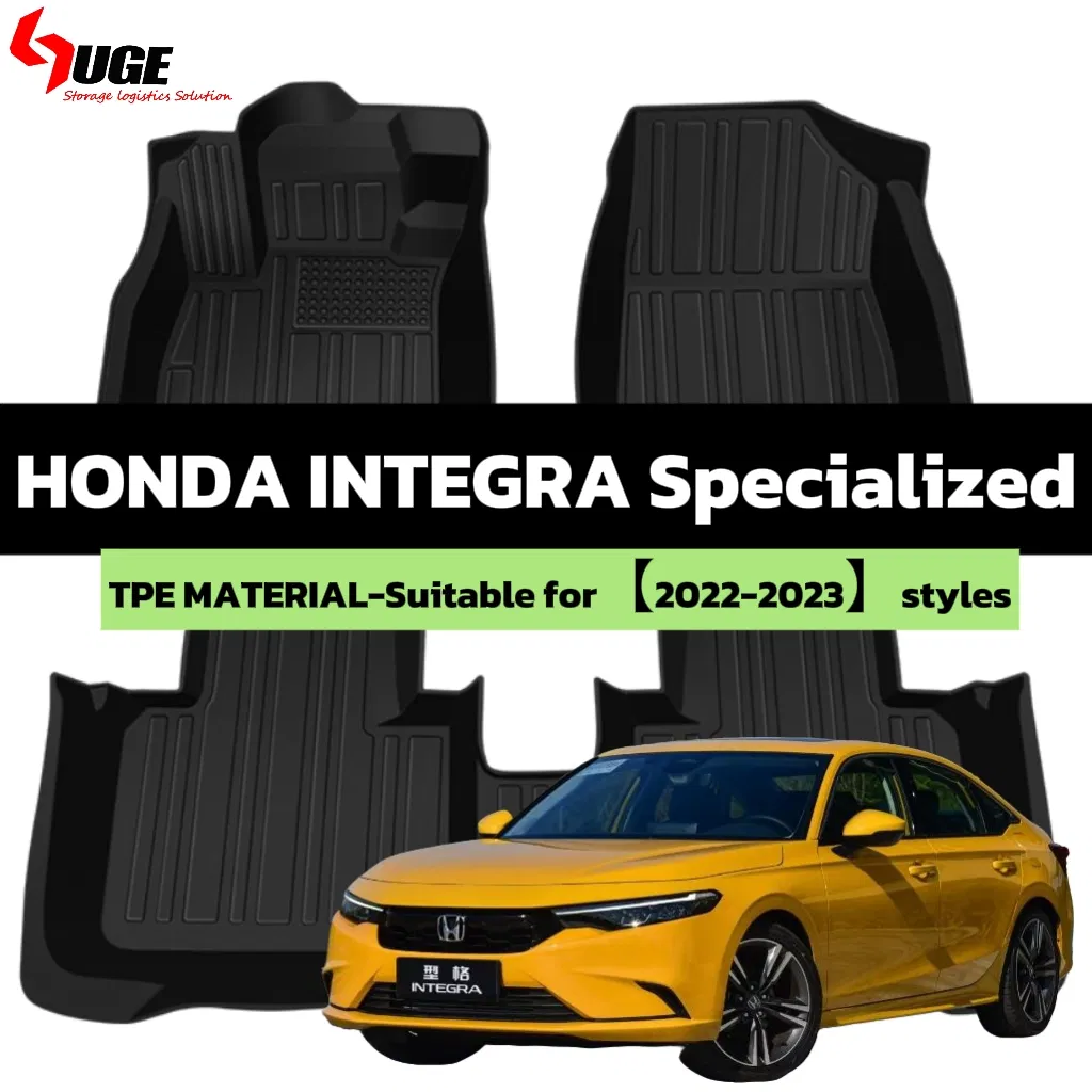 Alfombrilla de coche TPE universal antideslizante y sin olor para Honda Integra