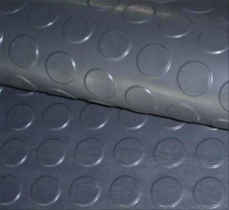 Alfombrilla de suelo de goma/PVC con botón redondo de clavo antideslizante para autobús/camión
