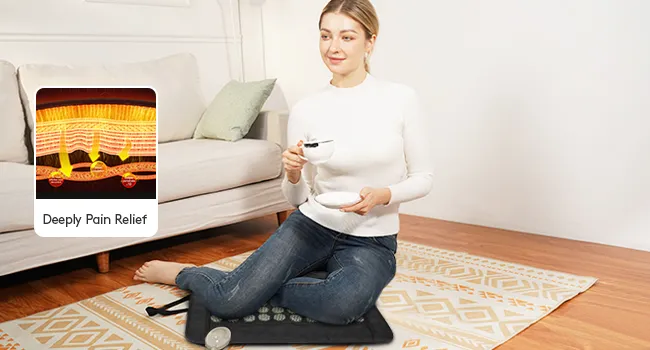 Manta de masaje térmico premium coreana de jade con tecnología de turmalina y fotones