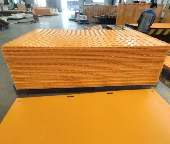 Mats de protección de suelo de polietileno anti-deslizante HDPE, pesados, para acceso de vehículos en sitios de construcción, duraderos, interconectables