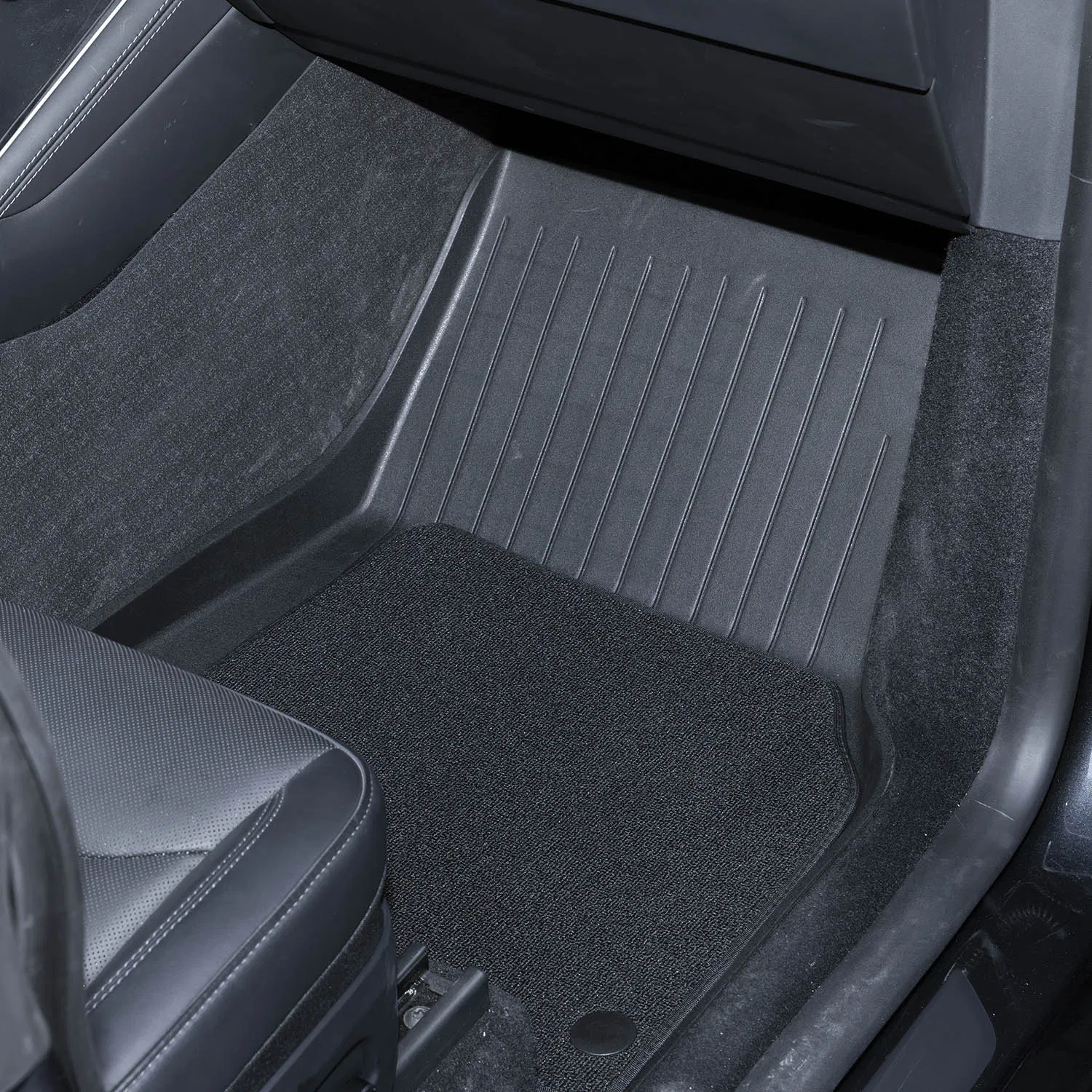 6-Piece Alfombrillas para todo clima para Tesla Model Y, juego de revestimiento de TPE y alfombra