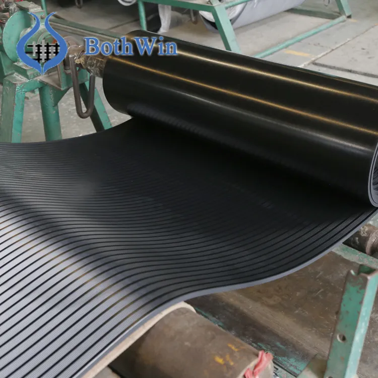 3-8mm Alfombrilla de goma de color negro SBR antideslizante de ribete ancho para automóvil-Rolls